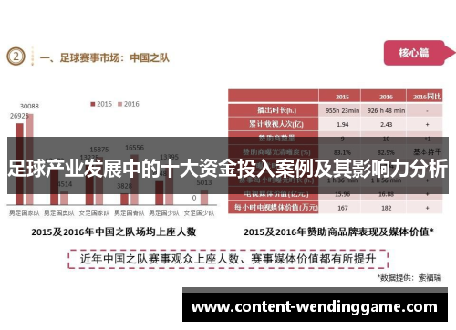 足球产业发展中的十大资金投入案例及其影响力分析