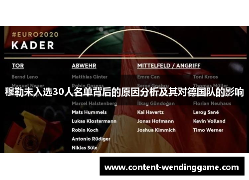 穆勒未入选30人名单背后的原因分析及其对德国队的影响