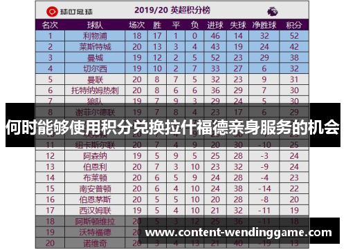 何时能够使用积分兑换拉什福德亲身服务的机会 何时能够使用积分兑换拉什福德亲身服务的机会
